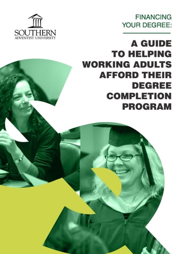 Southern's adult degree completion financing guide cover