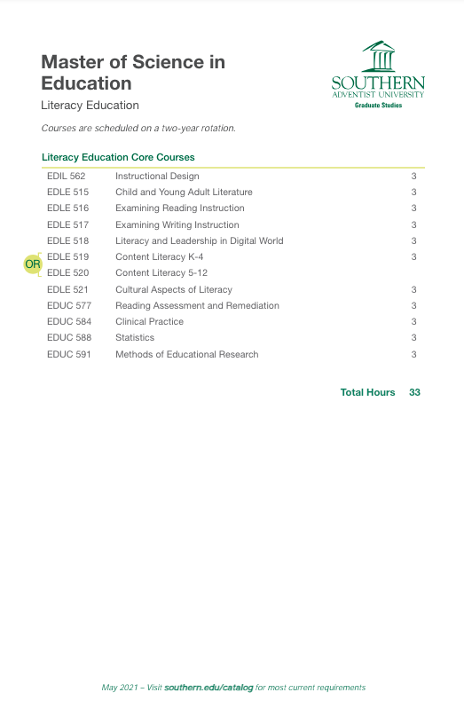 MS Ed_Literacy Education