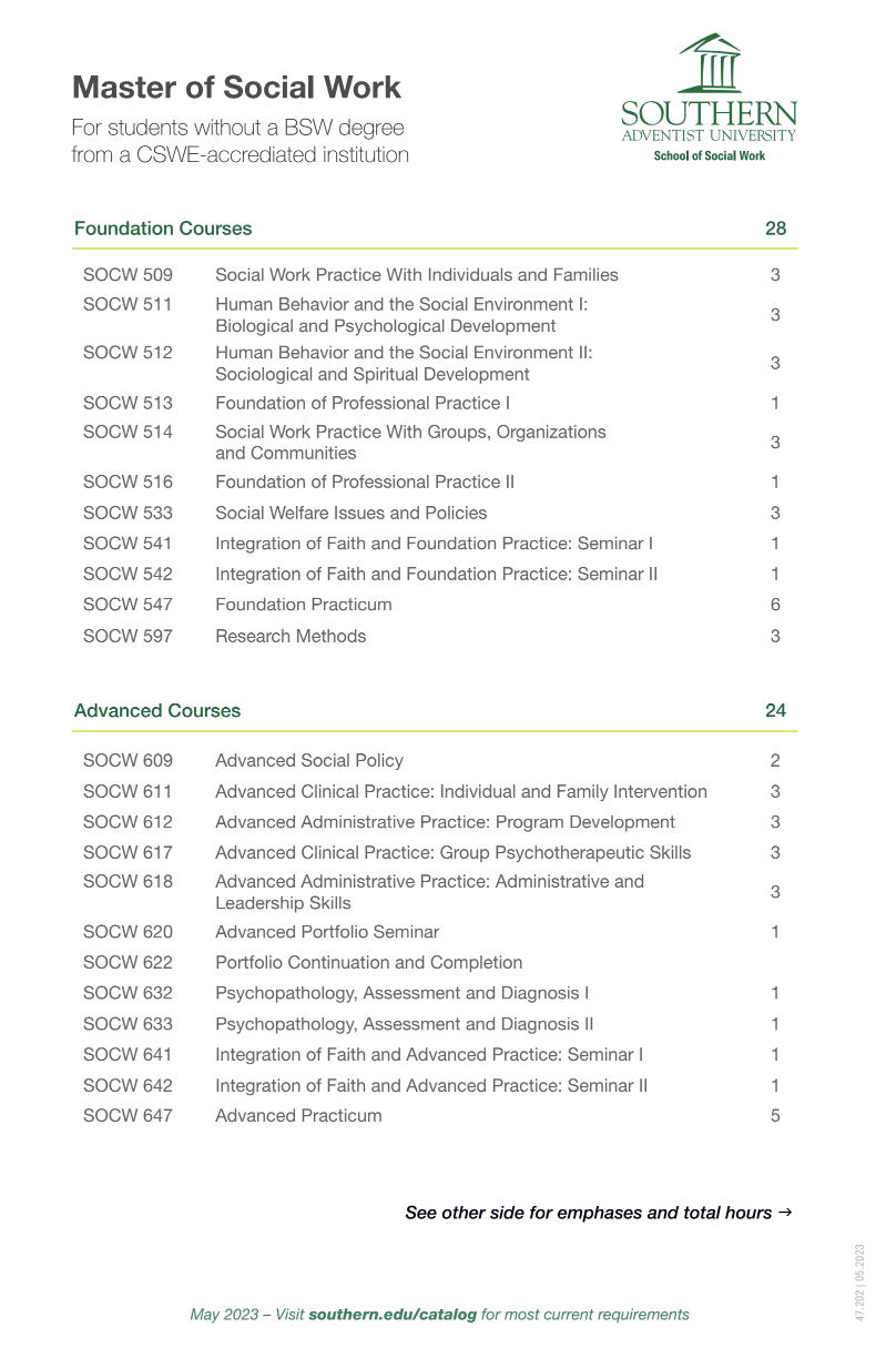 MSW Foundation Courses IMG